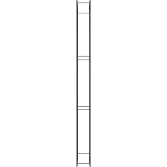 Brændekurve - Living brændestativ 110x28x312 cm stål matsort