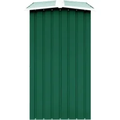 Brændekurve – tilbehør - Living brændeskur til haven 330 x 92 x 153 cm galvaniseret stål grøn
