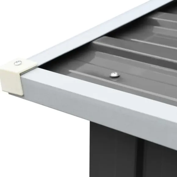 Brændekurve – tilbehør - Living brændeskur 330 x 92 x 153 cm galvaniseret stål antracitgrå