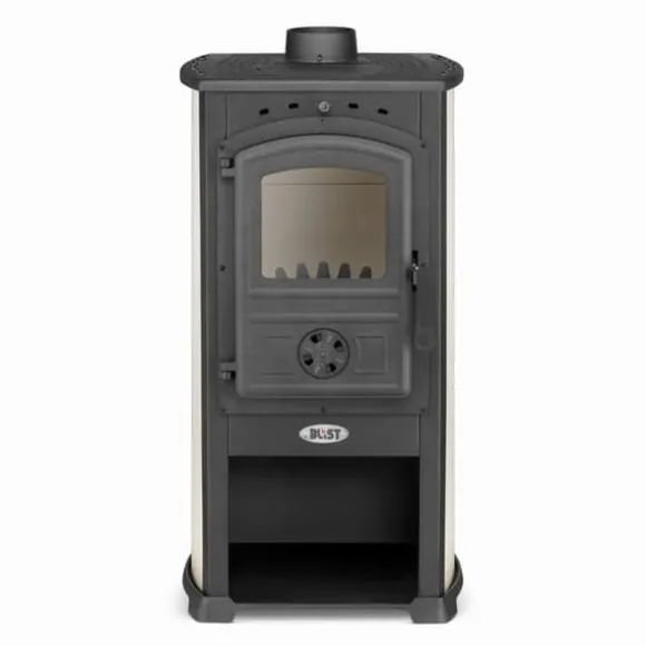 Brændeovn med kogeplade - 10 kW effekt - lav vedligeholdelse - op til 100 m²
