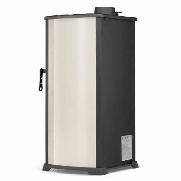 Brændeovn med kogeplade - 10 kW effekt - lav vedligeholdelse - op til 100 m²