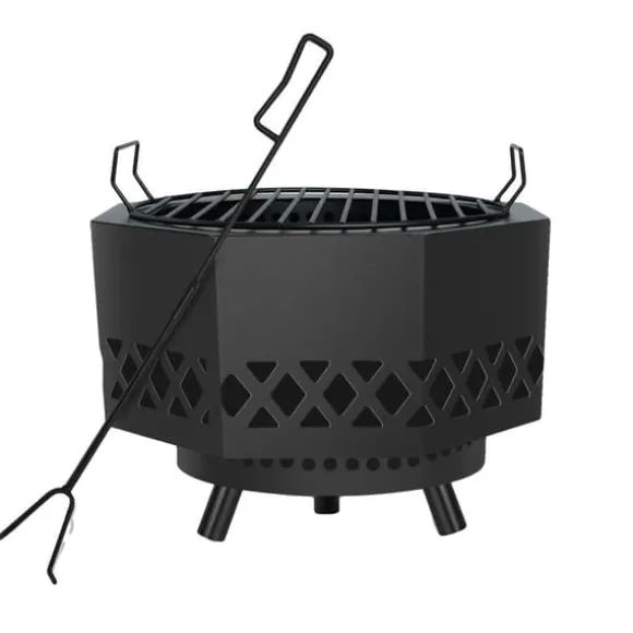 Brændeovn, Multifunktionel Grill, Bærbart Design, Holdbar Konstruktion