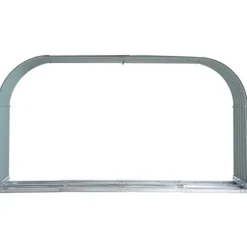 Brændeskur 0,85 m³, stål grå 208×46×112 cm – udendørs opbevaring