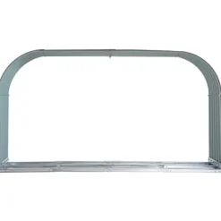 Brændeskur 0,85 m³, stål grå 208×46×112 cm – udendørs opbevaring