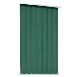 Brændeskur i galvaniseret stål - Holdbar opbevaringsløsning | Størrelse: 163x83x154 cm | Farve: Grøn