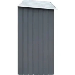 Brændeskur i galvaniseret stål - Holdbar opbevaring til brænde | Størrelse: 330x84x152 cm | Farve: Grå