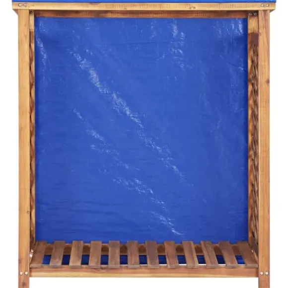 Brændeskur i massivt akacietræ - Plads til brænde | Størrelse: 105x38x115 cm