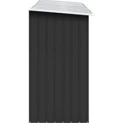 Brændeskur til haven - Galvaniseret stål | Størrelse: 330x84x152 cm | Farve: Antracitgrå