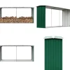 Brændeskur til haven 330 x 92 x 153 cm galvaniseret stål grøn - Brændeskur - Brændeskure - Home & Living