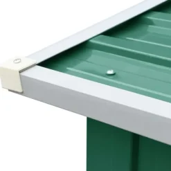 Brændeskur til haven 330 x 92 x 153 cm galvaniseret stål grøn - Brændeskur - Brændeskure - Home & Living