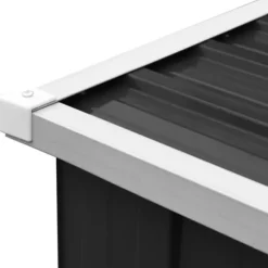 Brændeskur til haven 330x84x152 cm galvaniseret stål antracitgrå - Brændeskur - Brændeskure - Home & Living