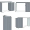 Brændeskur 245x98x159 cm galvaniseret stål grå - Haveskur - Haveskure - Home & Living