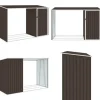 Brændeskur 245x98x159 cm galvaniseret stål brun - Haveskur - Haveskure - Home & Living