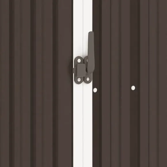 Brændeskur 245x98x159 cm galvaniseret stål brun - Haveskur - Haveskure - Home & Living