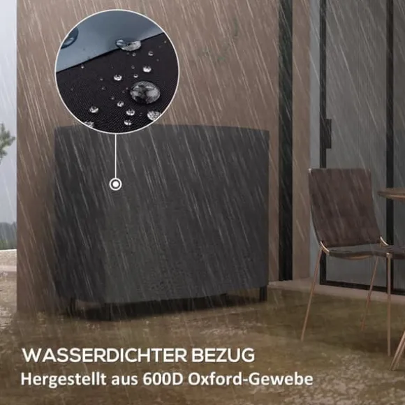 Brændestativ 120×36×99 cm med bæretaske & 600D vandafvisende overtræk, sort