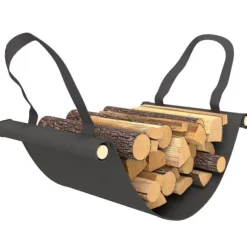 Brændestativ 120×36×99 cm med bæretaske & 600D vandafvisende overtræk, sort