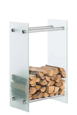 Brændestativ Dacio frostet glas 35x40x60 cm 35 x 40 x 60 cm
