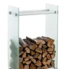Brændestativ Dacio frostet glas 35x80x80 35 x 80 x 80 cm