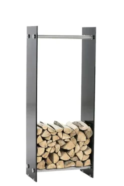 Brændestativ Dacio sort glas 35x60x100 cm 35 x 60 x 100 cm