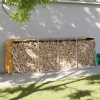 Brændestativ i galvaniseret stål - Holdbar brændeholder | Størrelse: 300x45x100 cm