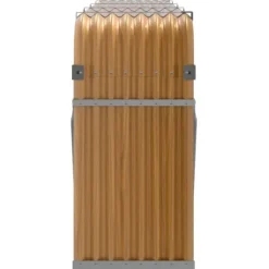Brændestativ i galvaniseret stål - Holdbar brændeholder | Størrelse: 300x45x100 cm