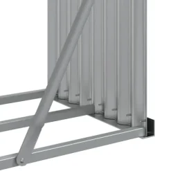 Brændestativ i galvaniseret stål - Holdbar brændeholder | Størrelse: 300x45x100 cm