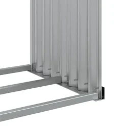 Brændestativ i galvaniseret stål - Holdbar brændeholder | Størrelse: 120x45x100 cm | Farve: Antracitgrå