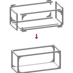 Brændestativ i koldvalset stål - Robust og stilfuld | Størrelse: 25x25x60 cm | Farve: Hvid