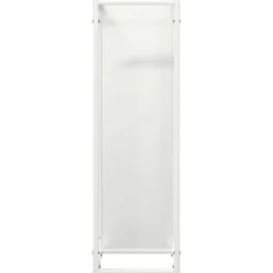 Brændestativ i koldvalset stål - Robust brændeholder | Farve: Hvid | Størrelse: 25x25x80 cm