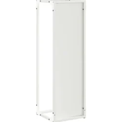 Brændestativ i koldvalset stål - Robust brændeholder | Farve: Hvid | Størrelse: 25x25x80 cm