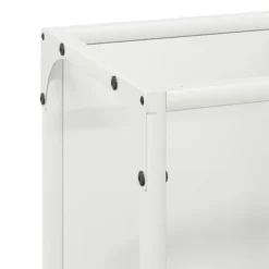 Brændestativ i koldvalset stål - Robust brændeholder | Farve: Hvid | Størrelse: 25x25x80 cm