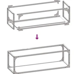 Brændestativ i koldvalset stål - Robust brændeholder | Farve: Hvid | Størrelse: 25x25x80 cm