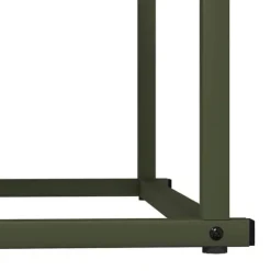 Brændestativ i koldvalset stål - Robust brændeholder | Størrelse: 70x43x34,5 cm | Farve: Olivengrøn