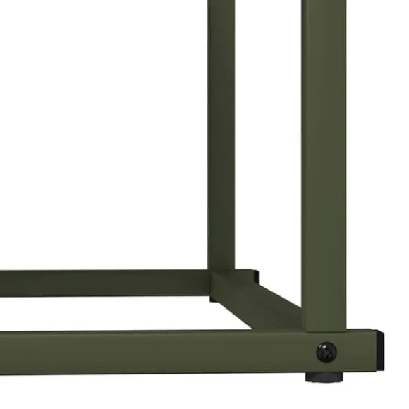 Brændestativ i koldvalset stål - Robust brændeholder | Størrelse: 70x43x34,5 cm | Farve: Olivengrøn