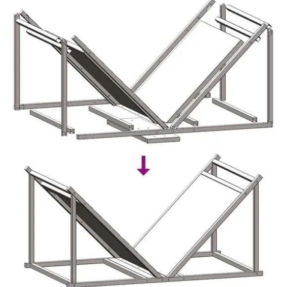 Brændestativ i koldvalset stål - Robust brændeholder | Størrelse: 70x43x34,5 cm | Farve: Olivengrøn