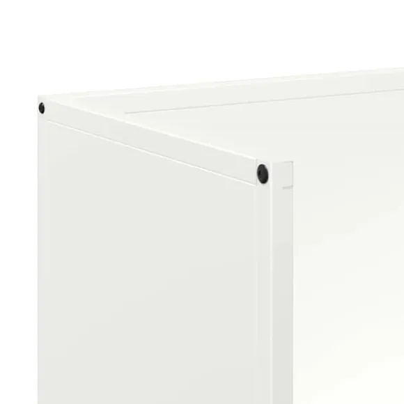 Brændestativ i koldvalset stål - Stabil brændeholder | Størrelse: 40x30x80 cm | Farve: Hvid