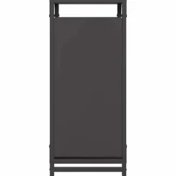 Brændestativ i koldvalset stål - Robust og stilfuldt | Størrelse: 44x28x65 cm | Farve: Sort