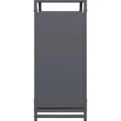 Brændestativ i koldvalset stål - Robust brændeholder | Størrelse: 60x28x65 cm | Farve: Antracitgrå