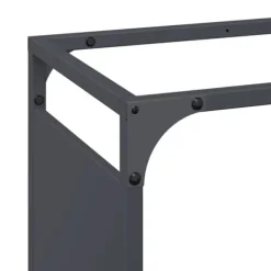 Brændestativ i koldvalset stål - Robust brændeholder | Størrelse: 60x28x65 cm | Farve: Antracitgrå