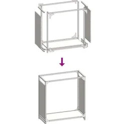 Brændestativ i koldvalset stål - Robust brændeholder | Størrelse: 60x28x65 cm | Farve: Antracitgrå
