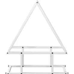 Brændestativ i koldvalset stål - Hold brændet organiseret | Størrelse: 50x25x60 cm | Farve: Hvid