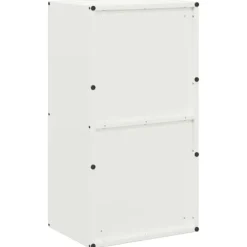 Brændestativ i koldvalset stål - Robust brændeholder | Størrelse: 40x30x75 cm | Farve: Hvid