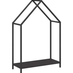 Brændestativ i koldvalset stål - Robust brændeholder | Størrelse: 60x25x90 cm | Farve: Sort