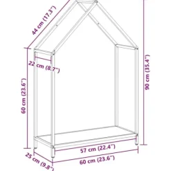 Brændestativ i koldvalset stål - Robust brændeholder | Størrelse: 60x25x90 cm | Farve: Sort