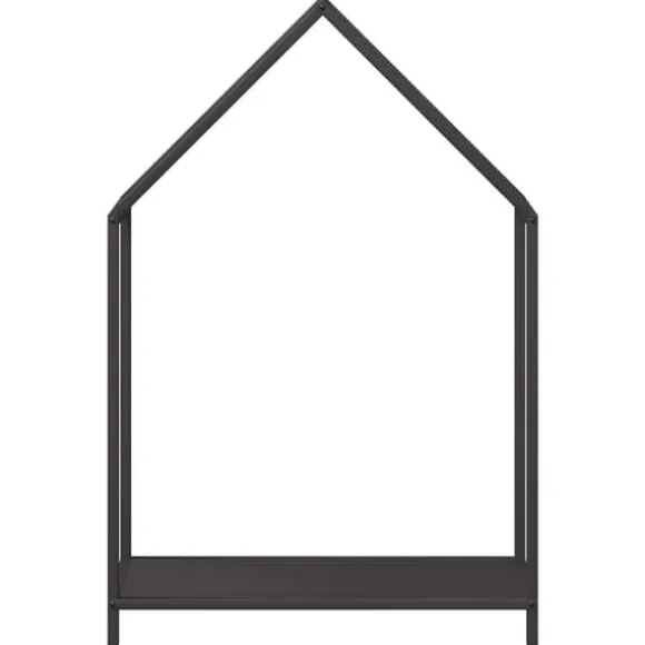Brændestativ i koldvalset stål - Robust brændeholder | Størrelse: 60x25x90 cm | Farve: Sort