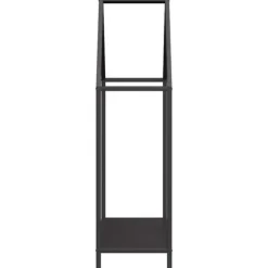 Brændestativ i koldvalset stål - Robust brændeholder | Størrelse: 60x25x90 cm | Farve: Sort