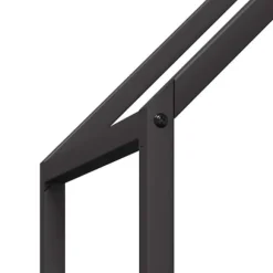 Brændestativ i koldvalset stål - Robust brændeholder | Størrelse: 60x25x90 cm | Farve: Sort