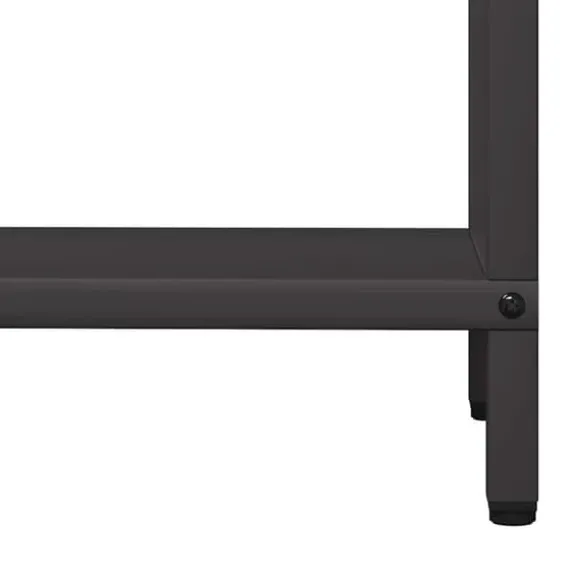 Brændestativ i koldvalset stål - Robust brændeholder | Størrelse: 60x25x90 cm | Farve: Sort