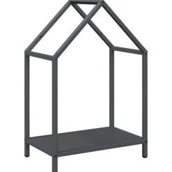 Brændestativ i koldvalset stål - Robust brændeholder | Farve: Antracitgrå | Størrelse: 40x25x60 cm