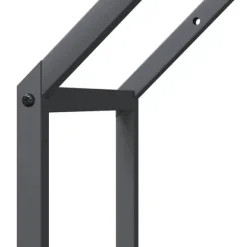 Brændestativ i koldvalset stål - Robust brændeholder | Farve: Antracitgrå | Størrelse: 40x25x60 cm